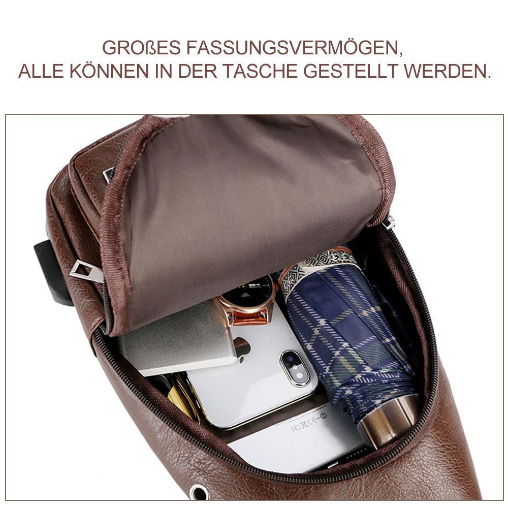 Skanto | Skulderveske Crossbody bag for menn med USB-ladeport