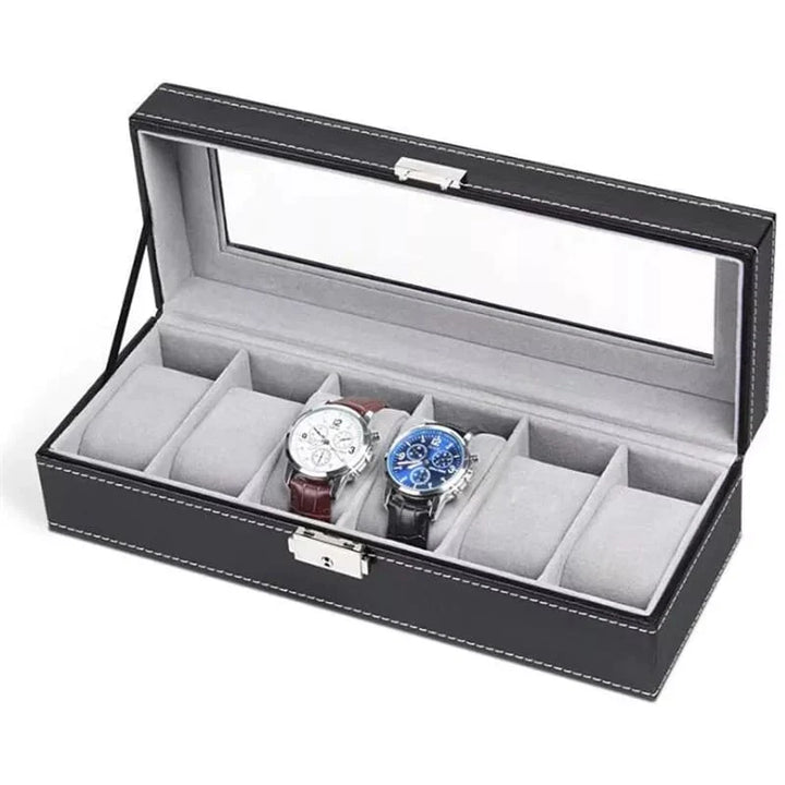 6 og 12 Slot Lær Klokke Organizer Skanto