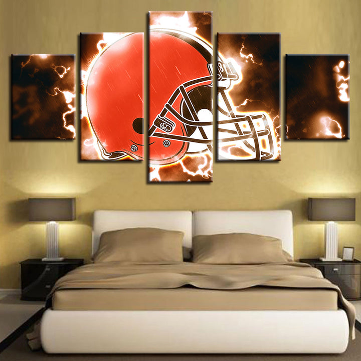 Cleveland Browns 5 stk - lerret veggkunst maleri | Skanto