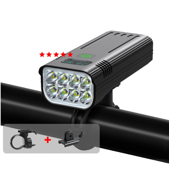 5000 Lumen USB-varende Fahrradlampe med Halterungen