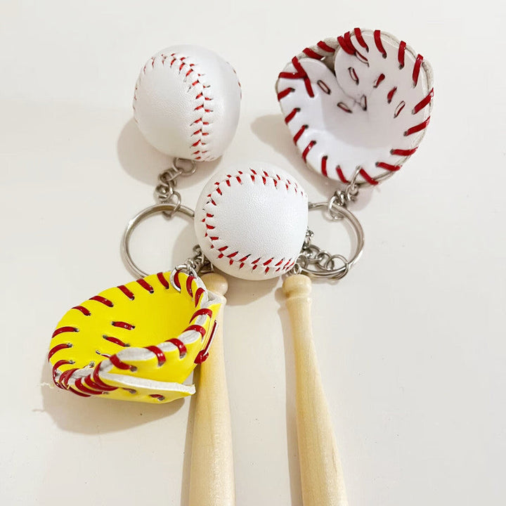 Skanto | Mini Baseballhanske Sett Charm Nøkkelring
