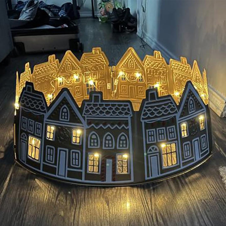 Skanto | LED Juletrekjole – Lebkuchenhus Design i PVC