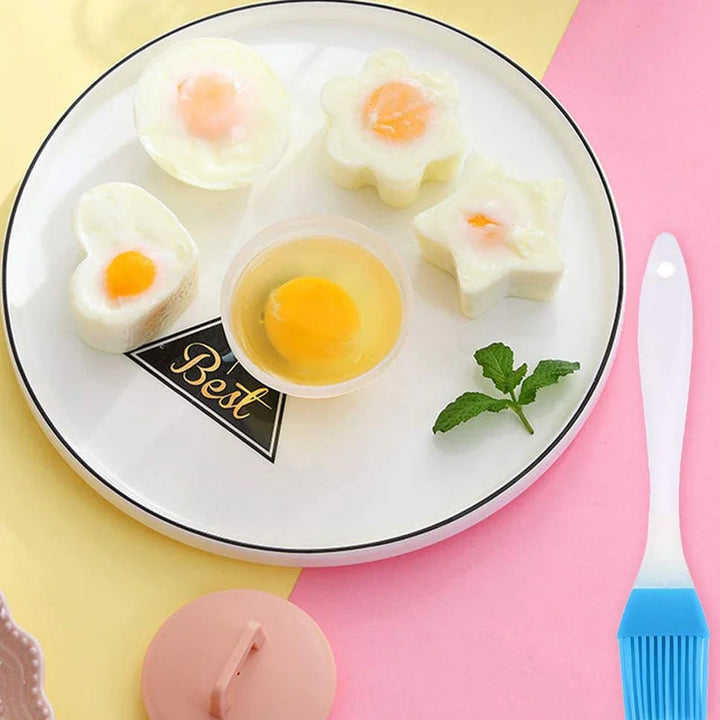 Skanto | Søt Kokt Egg Form🥚🥚4 PCS/Sett Med Pensel