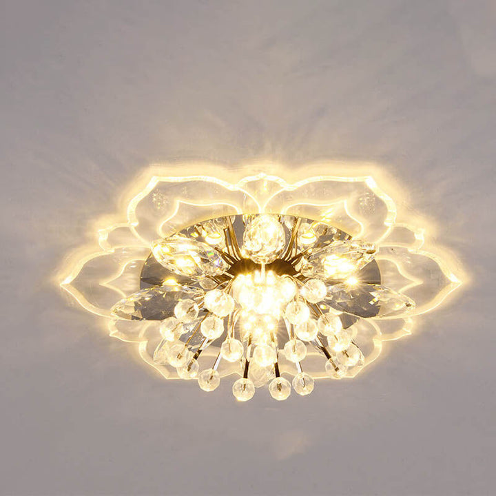 Skanto | GlowPetal LED Krystall Taklampe | Blomsterformet | Moderne Design | Energisparende | Dekorativ Belysning
