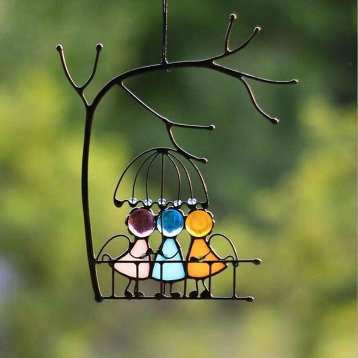 Farget Glass Hengende Sol Fangst Kunst Dekorasjon Gave | Skanto