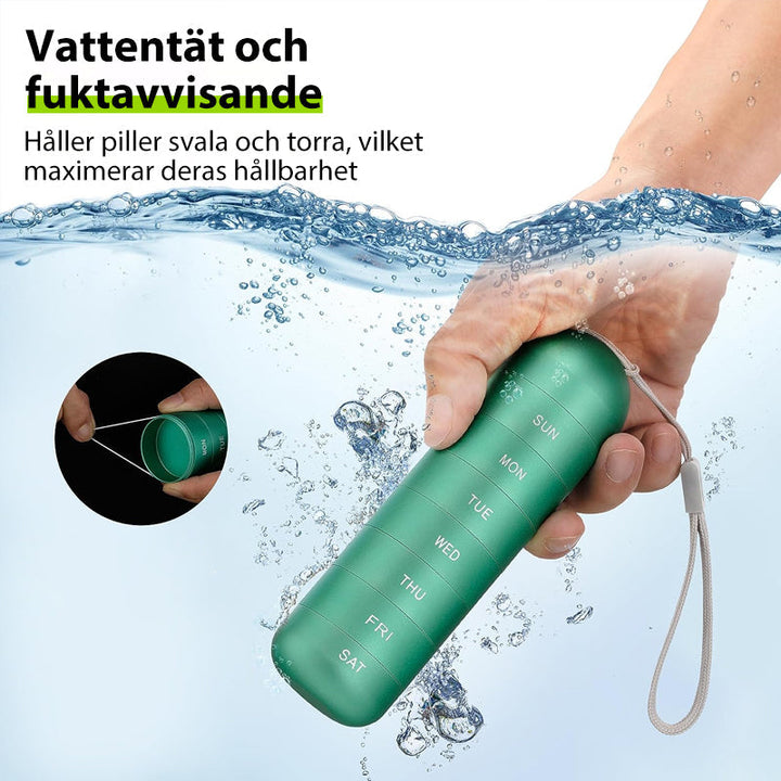 7-dagers bærbar pilleorganisator for reisende