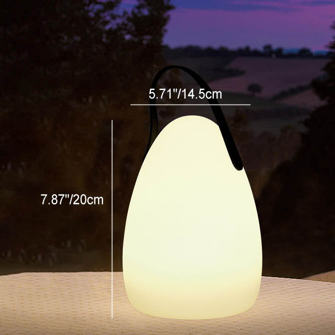 Moderne Enkelhet Plast Rund Kvadratisk Hånd LED Bordlampe For Utendørs Terrasse | Skanto