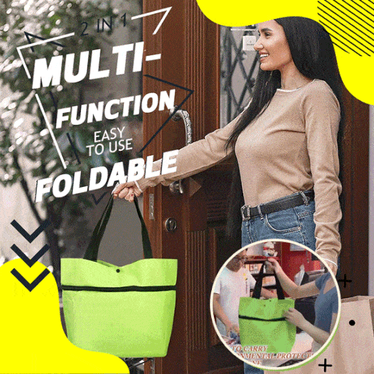 Skanto | 2 I 1 Sammenleggbar Handlekurv Tote Bag