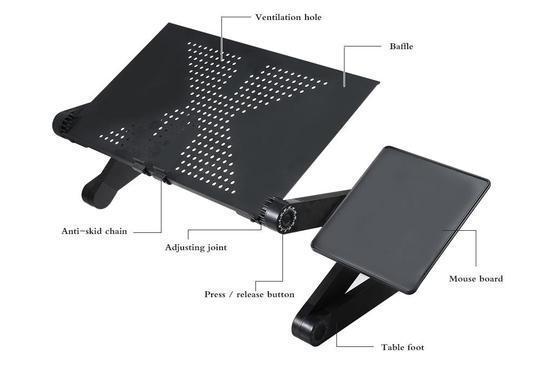 Skanto | Nr.1 Salg Ergonomisk Justerbar Laptopstativ Sammenleggbart Sengebord