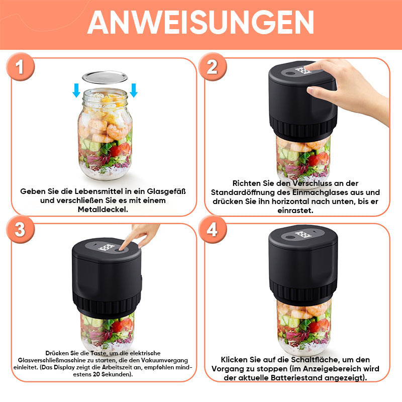 Electric Vacuum Sealer for Mason Jars | Skanto
