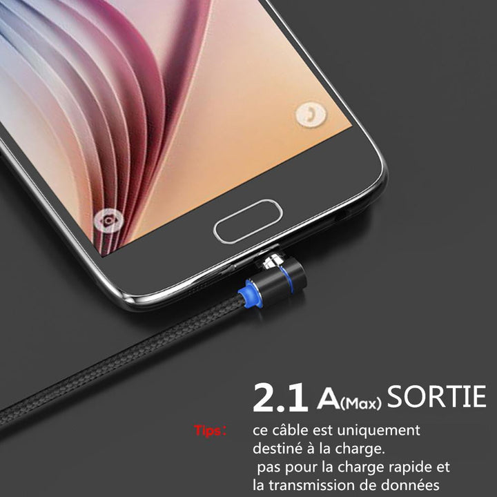 3 i 1 magnetisk USB-ladekabel med LED-lys | Skanto