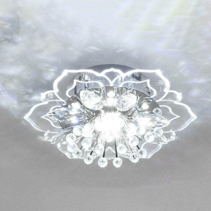 Skanto | GlowPetal LED Krystall Taklampe | Blomsterformet | Moderne Design | Energisparende | Dekorativ Belysning