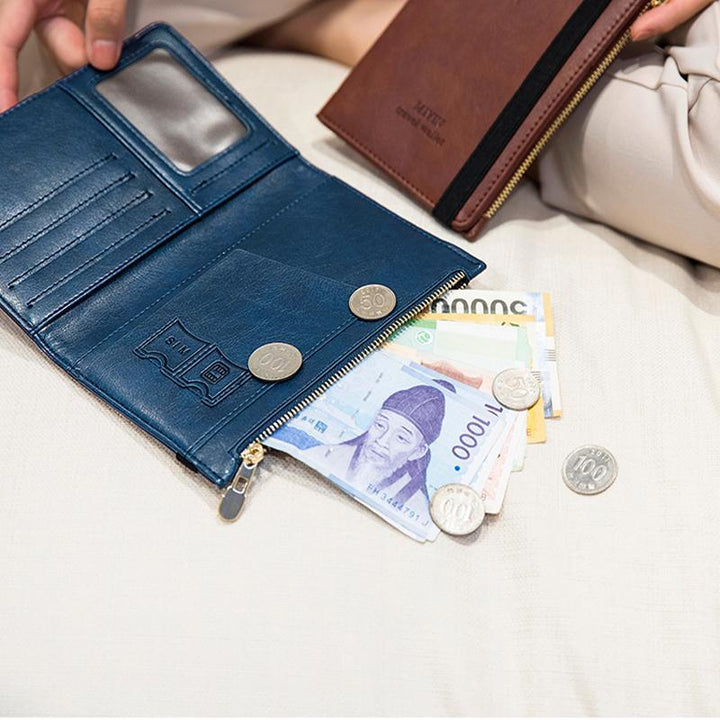 Men's Leather Passport Wallet with RFID Blocking | Skanto