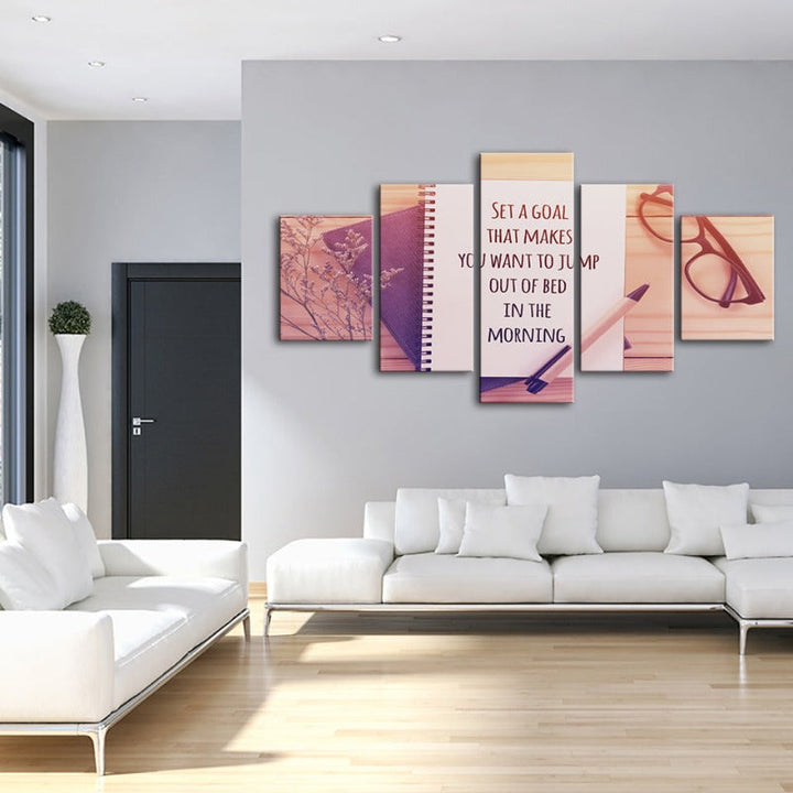 5-delt inspirerende kunstverk - lerret veggkunst maleri | Skanto