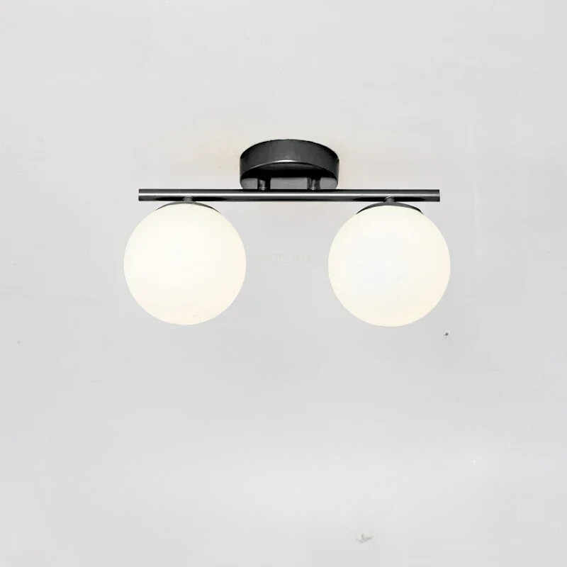 Skanto | Taklampe i nordisk stil laget av glass – Elegant hvit kule for ethvert rom