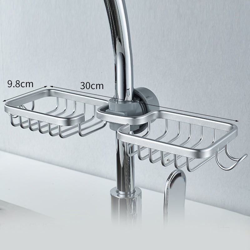 Skanto | Dusjholder for sjampo og såpe – Rustfritt aluminium – Sølv eller svart – Ingen boring