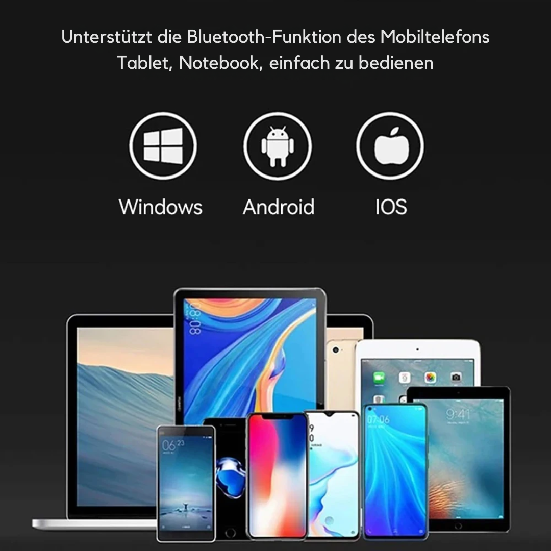 Skanto | Sammenleggbart Bluetooth-tastatur | Innebygd Berøringsplate | Svart