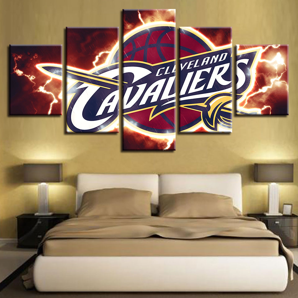 Cleveland Cavaliers 5 deler - lerret veggkunst maleri | Skanto