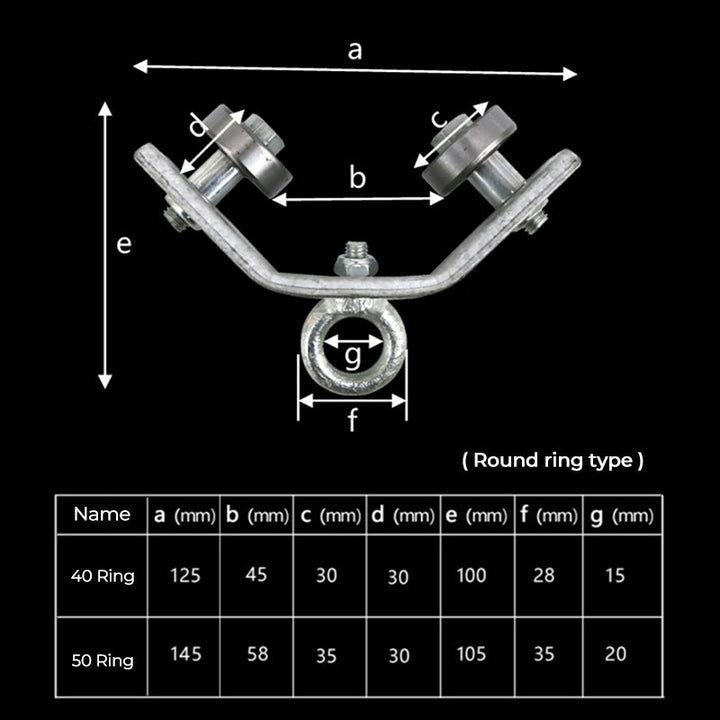 Skanto | Vinkeljern Skinnesnorseil Pulley