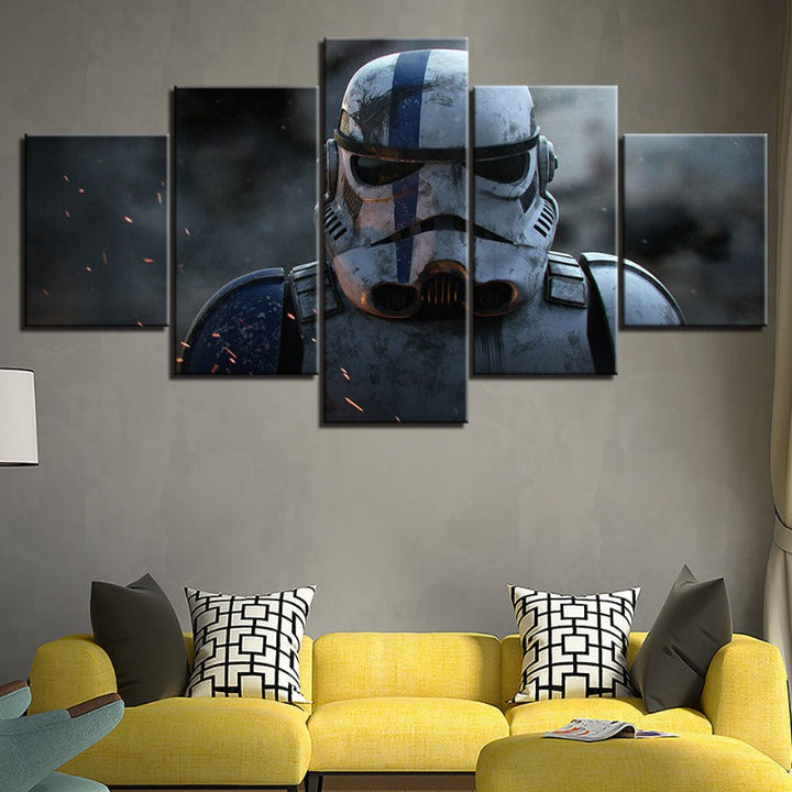 Stormtrooper Star Wars – 5-delt lerretsbilde – Høyoppløselig trykk