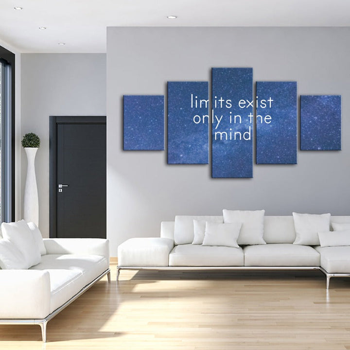 5-Piece Galaxy Motivation Canvas Wall Art Painting | Skanto