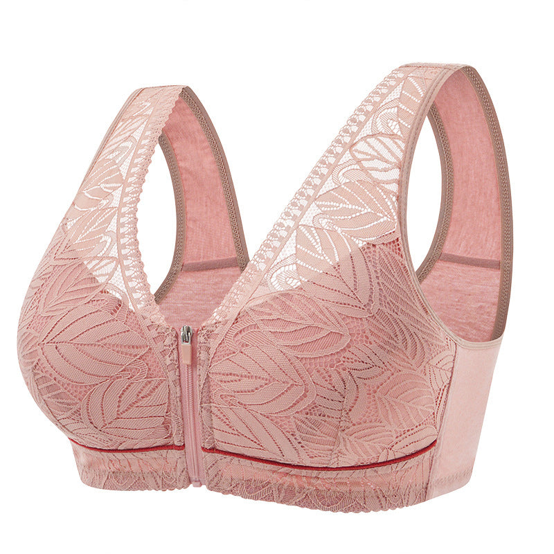 Skanto | Ensfarge Lacy Lingerie med Frontglidelås