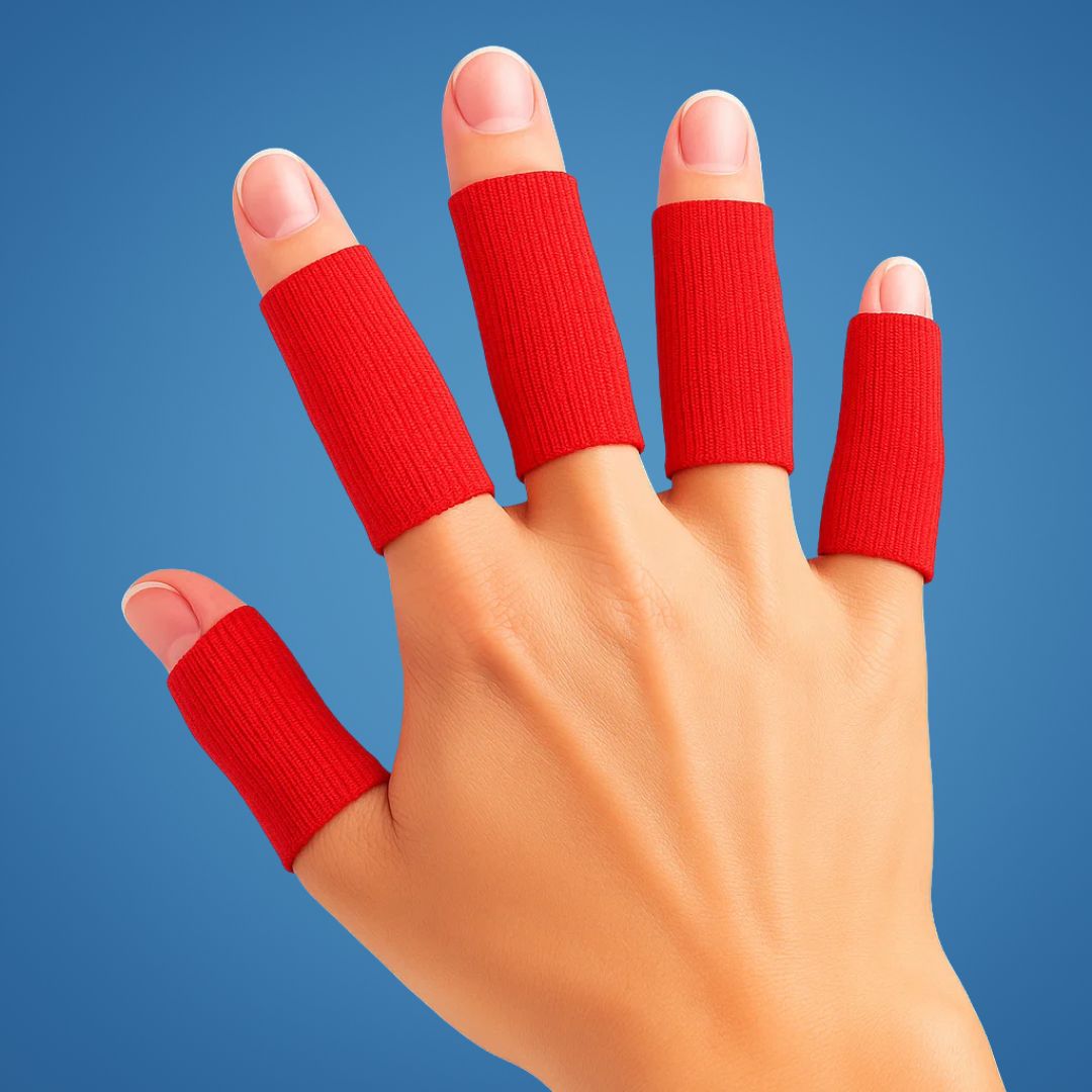 FlexiGuard | Fingerbeskyttelsessleeves – Skadeforebygging – Pustende, tettsittende passform – Holder sår og bandasjer på plass – Sport- og hverdagskomfort Skanto