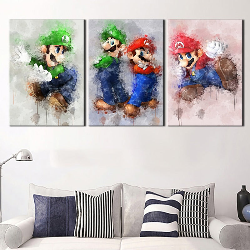 Adventure Brothers 3 Piece Canvas Wall Art Painting | Skanto