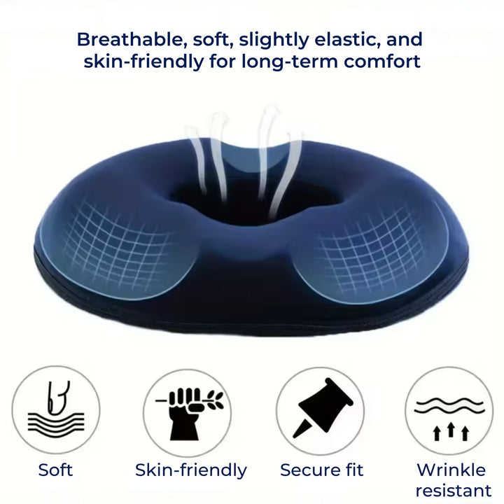 SitRelief | Donut Setepute – Halebein & Hemoroide Lette – Minne Skum – Vaskbar Deksel – Kontor, Reise, Postpartum Bruk Skanto