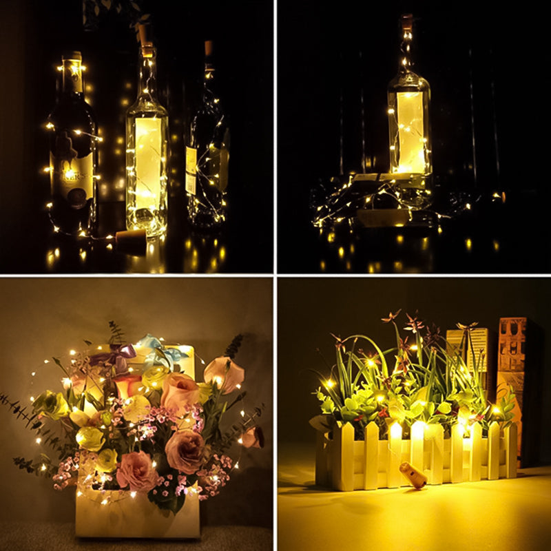 Skanto | LED Flaske Lys Kork Natt Lys DIY Dekor Gave