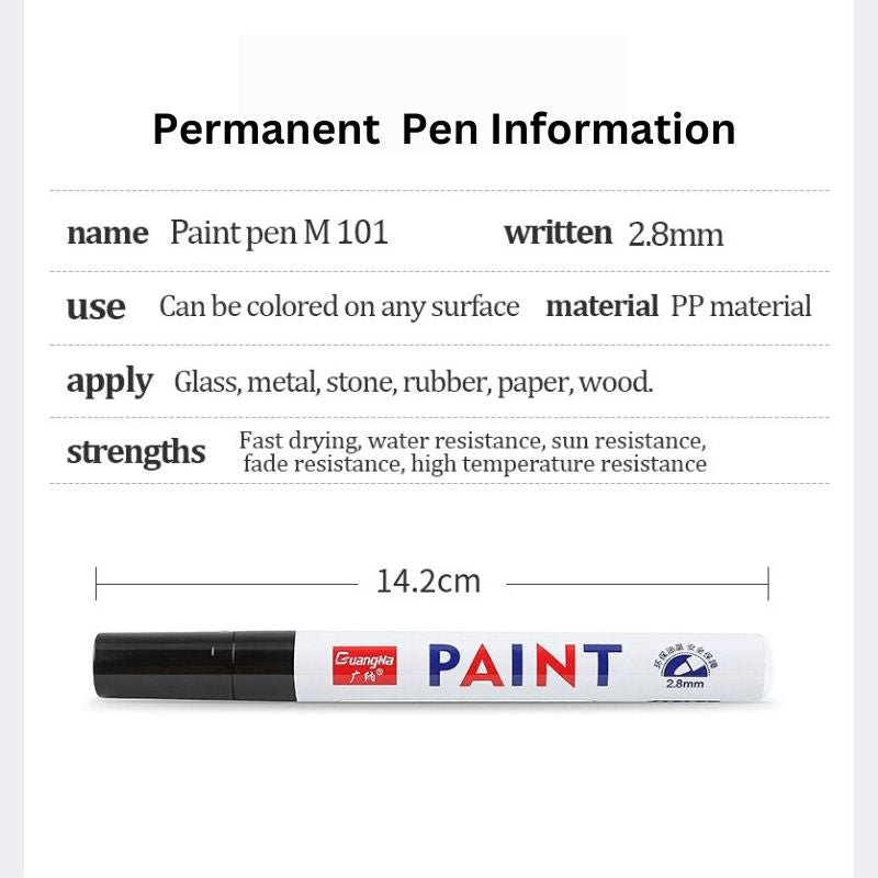 Vanntett Permanent Dekk Maling Penn Skanto
