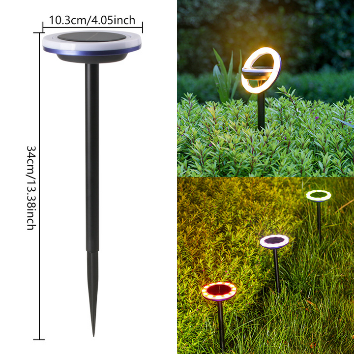 Skanto | Solenergi Hagebelysning med Fargeendring – LED Bakke Spots for Utendørs og Hage