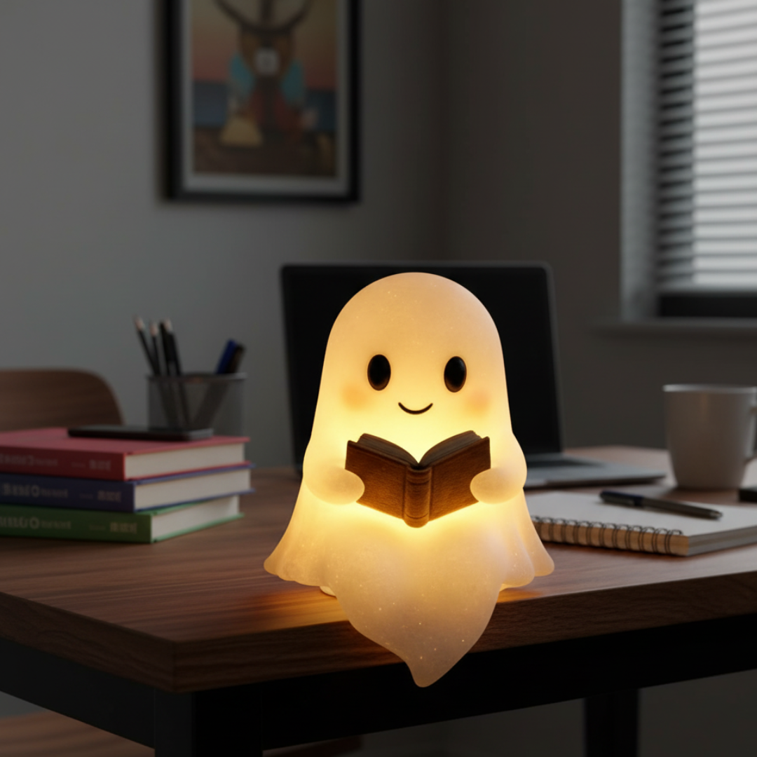 NachtGeist Lampe – Håndlaget Dekorativ Nattlampe med Varmlight | Skanto