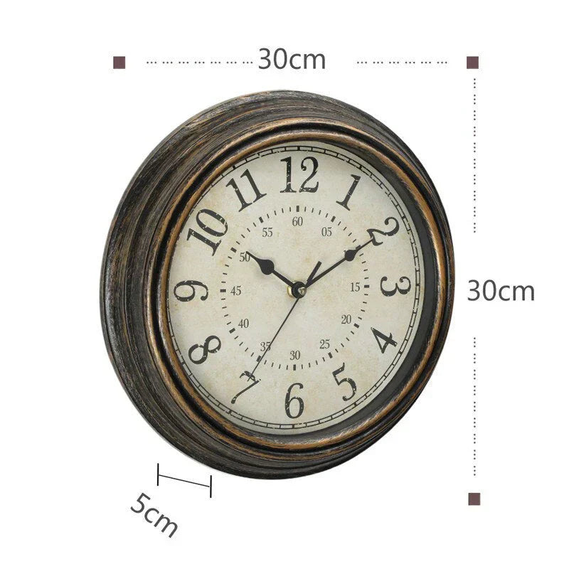RusticCharm Vintage Veggklokke Skanto