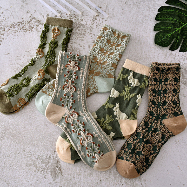 Skanto | Kvinne Floral Bomull SOKKER