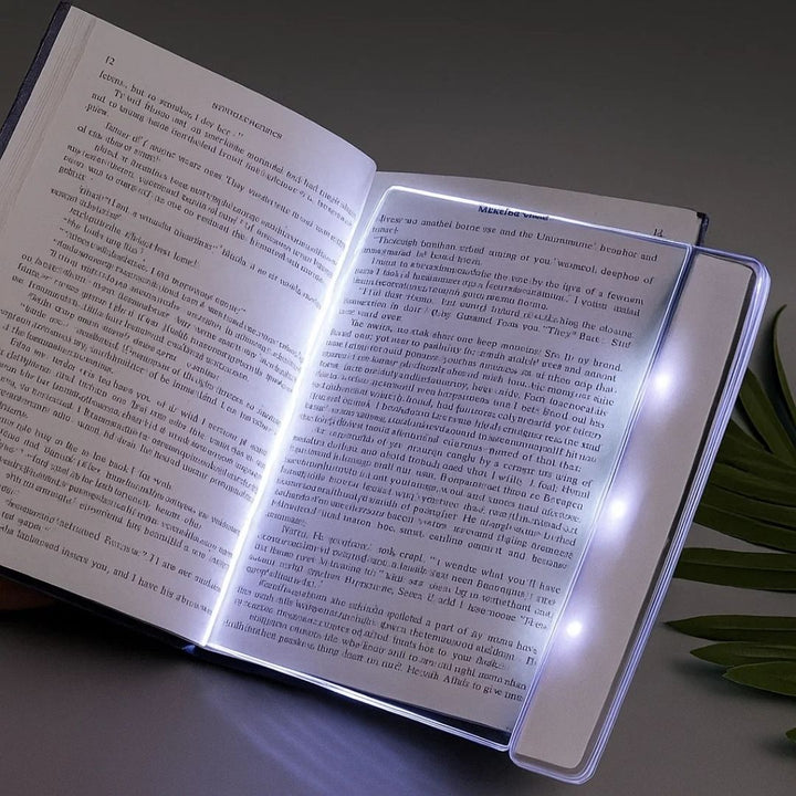 PageGlow | Flat LED Boklys – Blendingfritt Fullside Belysning – Slank Bærbar Design – Øyevennlig for Reisende & Sengetidslesere Skanto