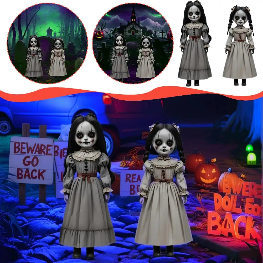 Skanto | Ghost Doll Halloween Dekor for Utendørs Hage og Hage