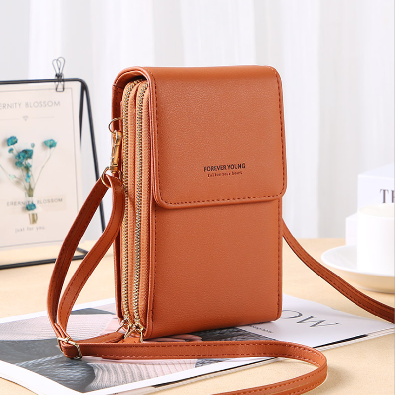 Skanto | Stor Kapasitet Elegant Crossbody Touch Screen Telefonveske