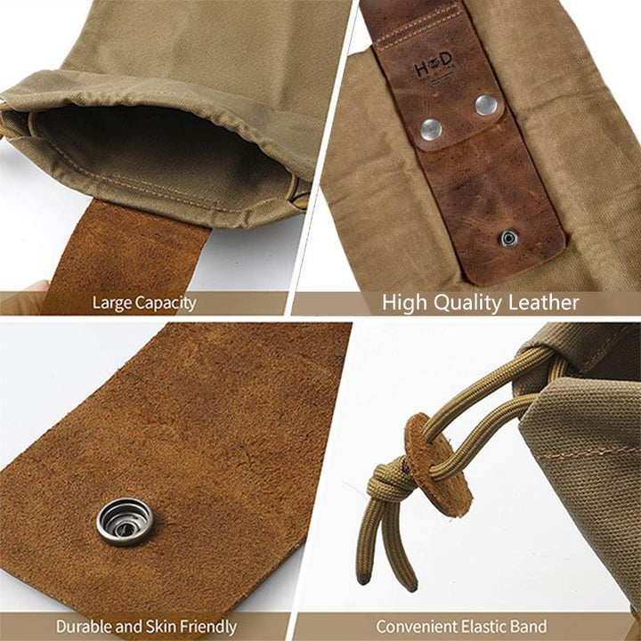 Dimoohome™ Lærrete og kanvas bushcraft bag | Skanto