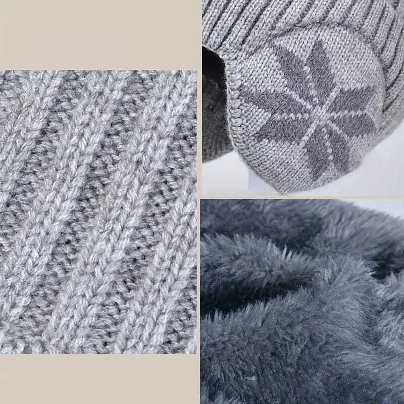 Skanto | Vinter Beanie Hatt Skjerf Sett Varme Strikket Hatt