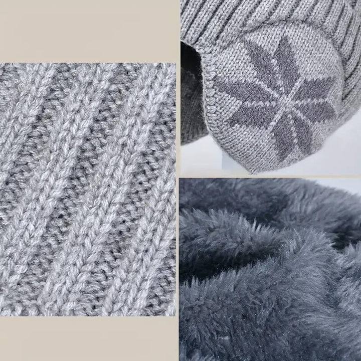 Skanto | Vinter Beanie Hatt Skjerf Sett Varme Strikket Hatt