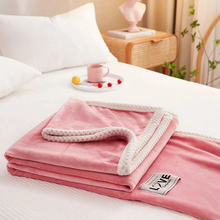 Skanto | Flanell Fleece Kosepledd i Rosa