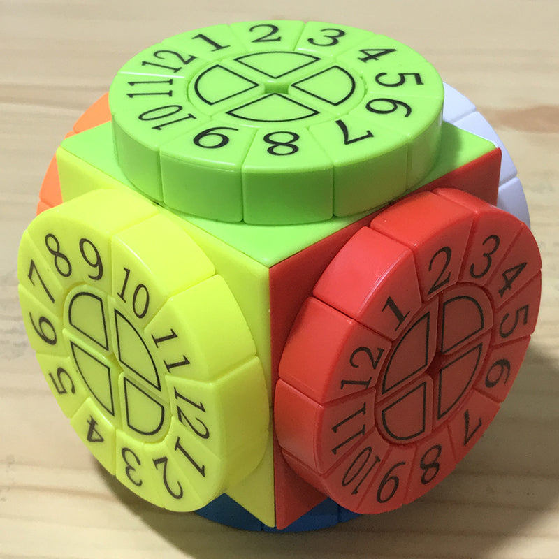 Skanto | Hardest Magic Cube, med 6 fargede overflater og 6 roulettehjul, for barn og voksne