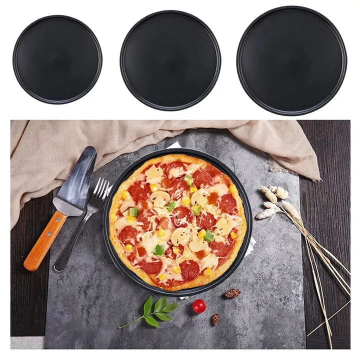 Sett av 3 Pizzapanner Non-Stick Skanto