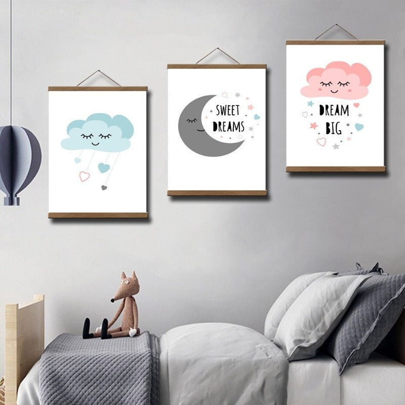 Love Stars - Lerret Veggkunst Maltning
