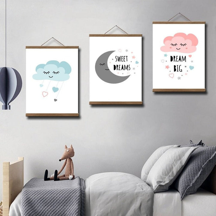 Love Stars - Lerret Veggkunst Maltning