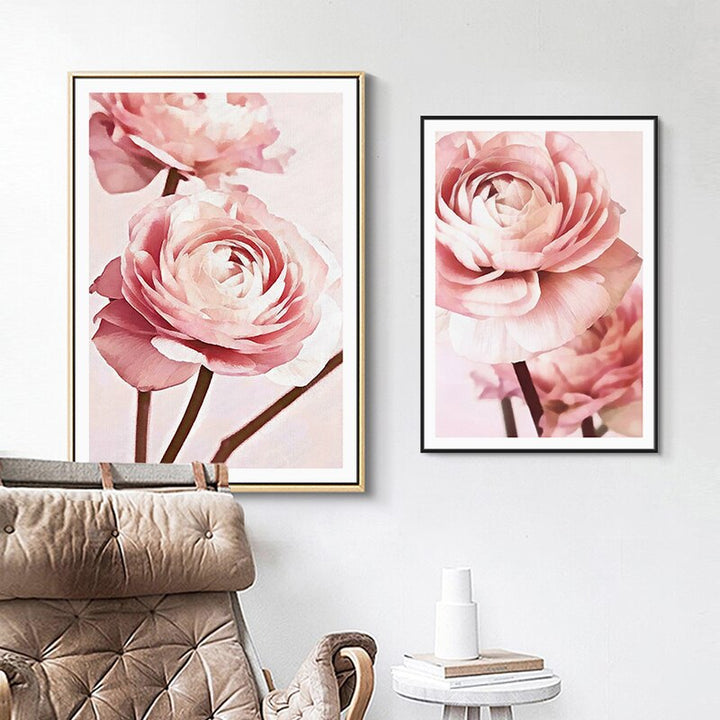 Moderne sitat om rosa peoner – lerretsbilde
