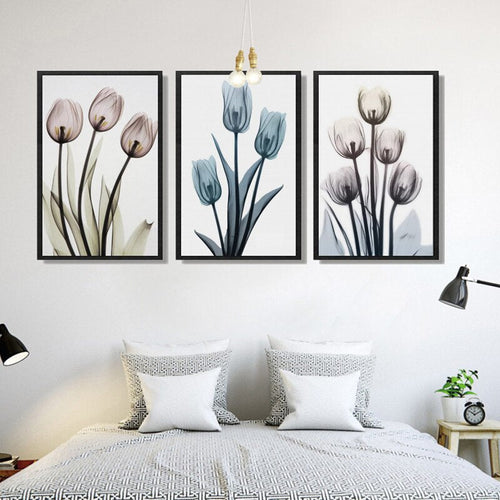 Moderne europeiske tulipanmotiv, transparent - lerretsbilde