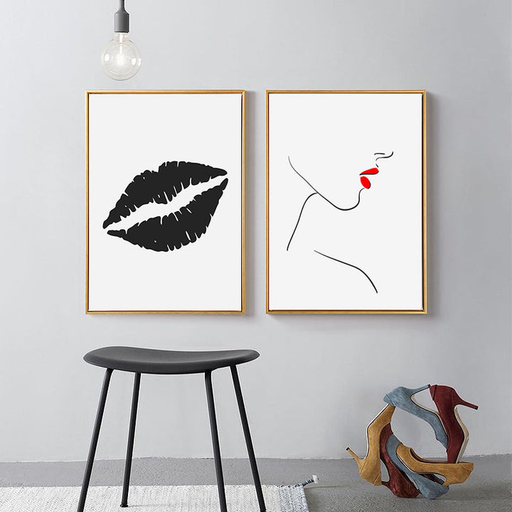 Makeup Lepper - Lerret Veggkunst Maleri