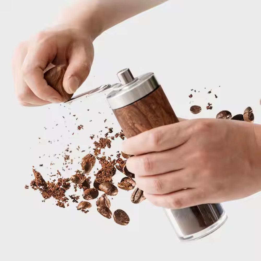 Skanto | Brewora | Håndlaget Treslags Kaffe Kvern – Justerbar Håndmølle for Friskmalte Kaffe